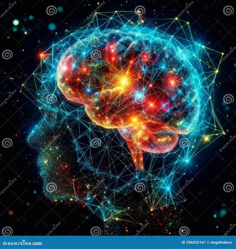 Illustrazione stilizzata del cervello con connessioni neurali illuminate