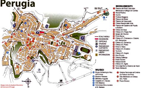 Mappa di Perugia con evidenziate aree di interesse per la salute mentale
