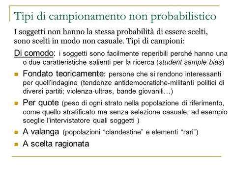 Schema dei diversi tipi di campionamento probabilistico