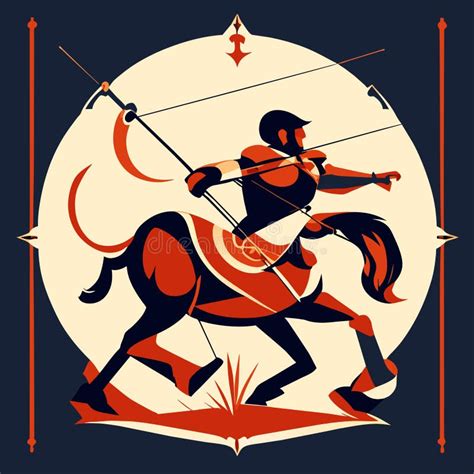 Illustrazione di un guerriero a cavallo con staffe