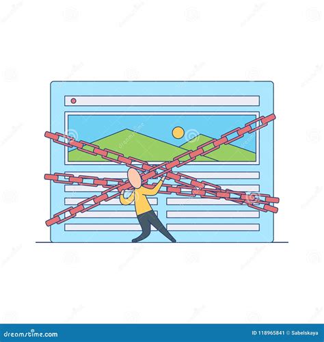 Illustrazione di una persona bloccata da catene metaforiche
